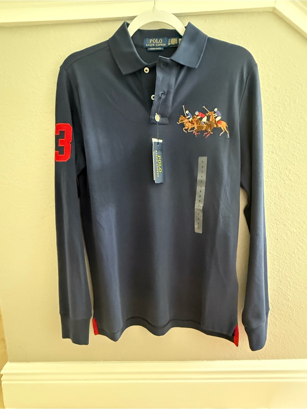 Polo by Ralph Lauren Men's Navy Long-Sleeve Polo Shirt